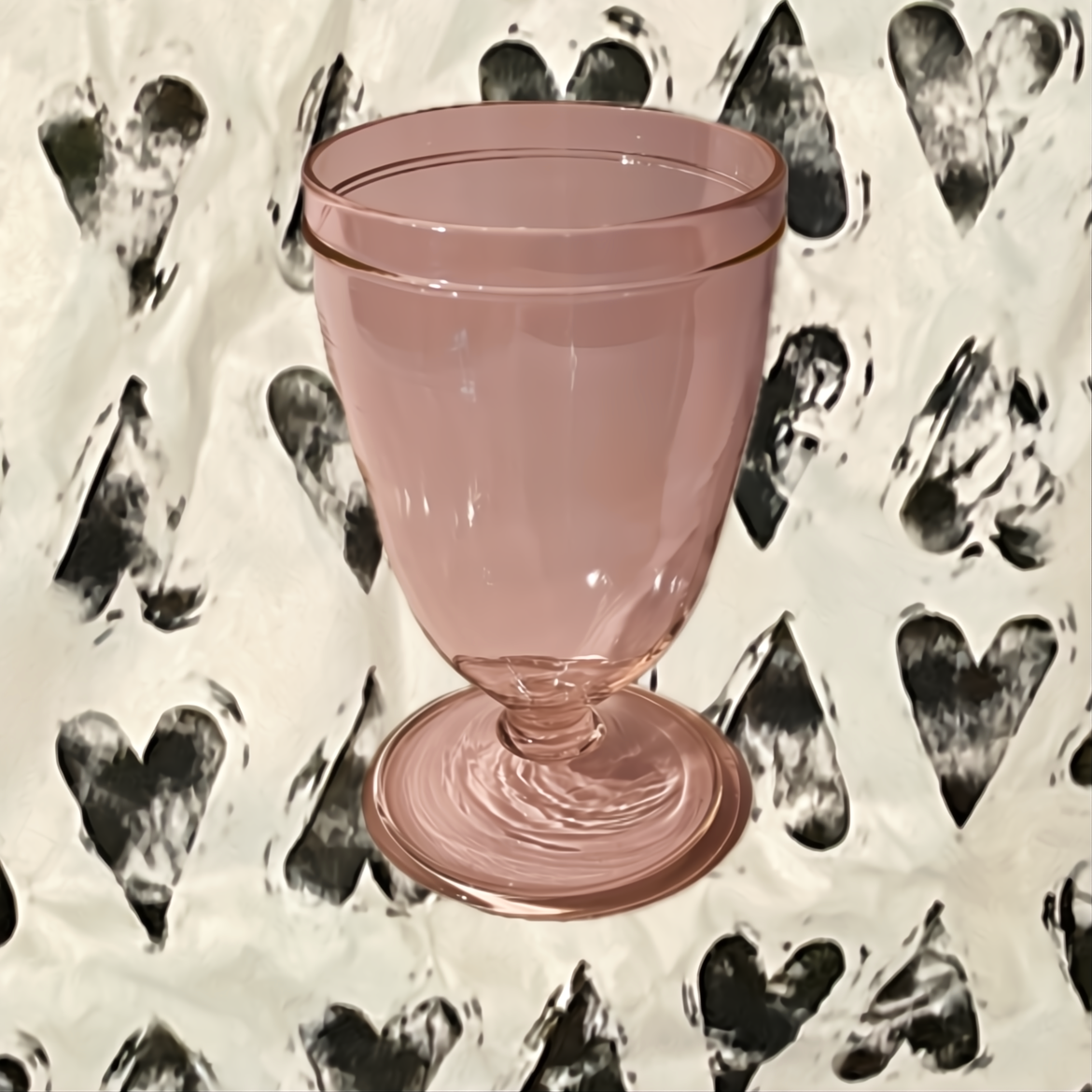 blush racing stripe goblet