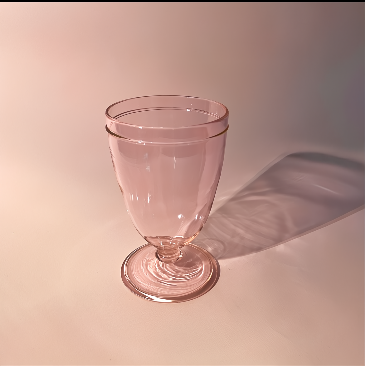 blush racing stripe goblet