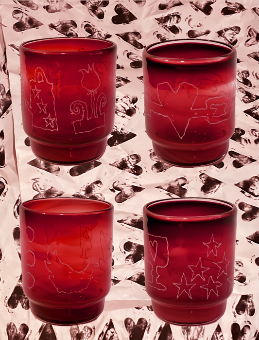 Ruby Stacking Cup Set